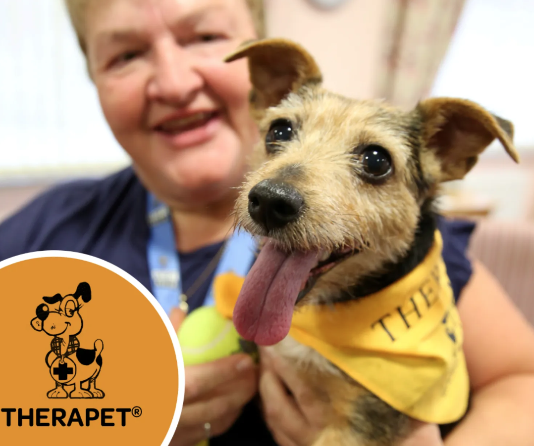 Therapet logo with littel dog